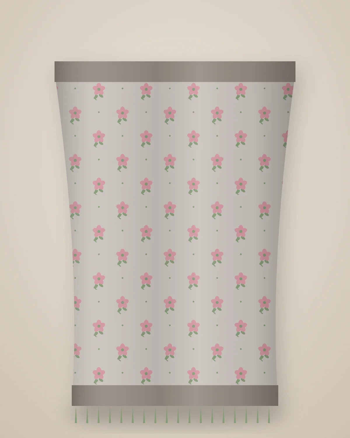 Almond Blossom Sozni Stole, closer view