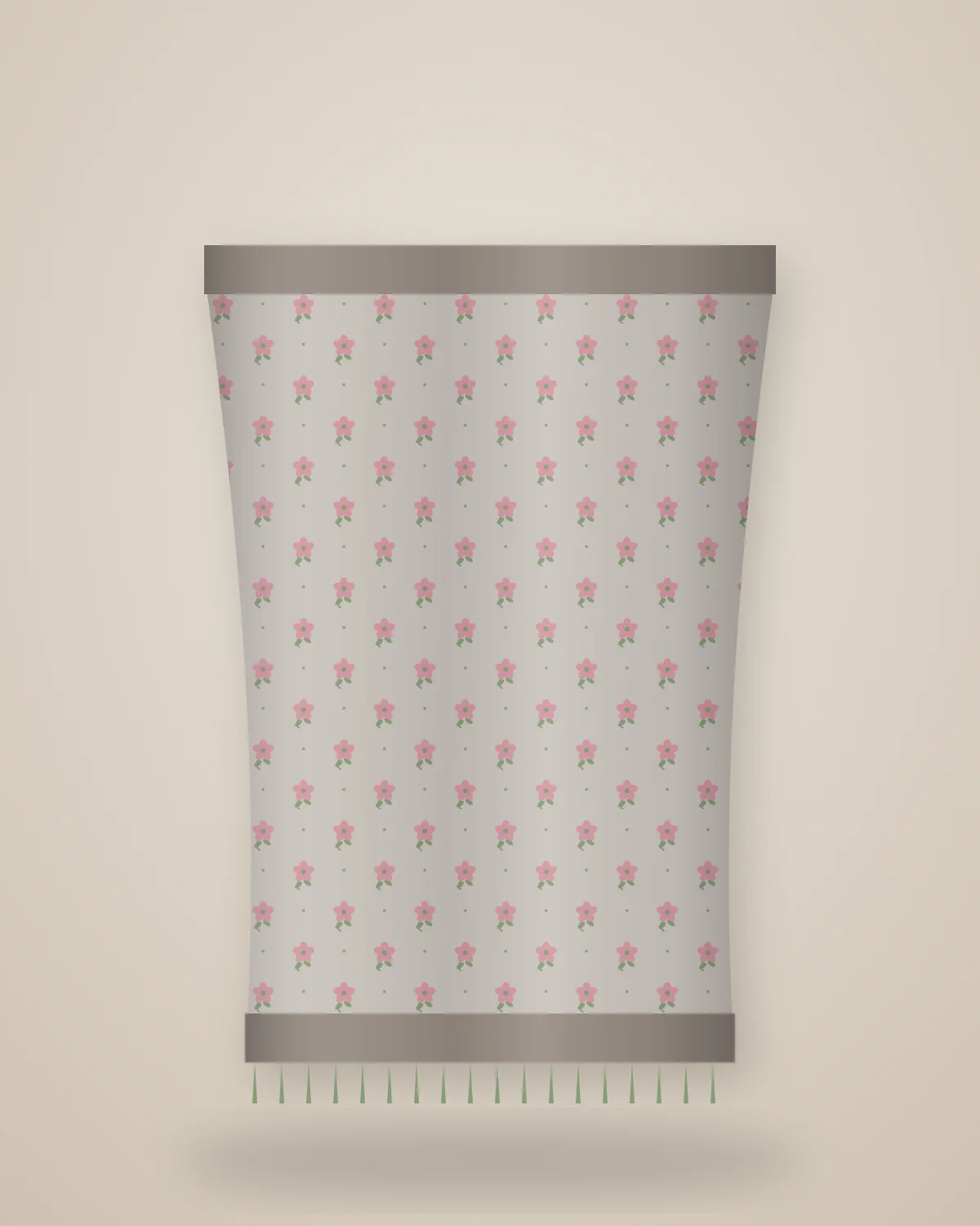 Almond Blossom Sozni Stole: Pale pink almond blossoms in sozni work