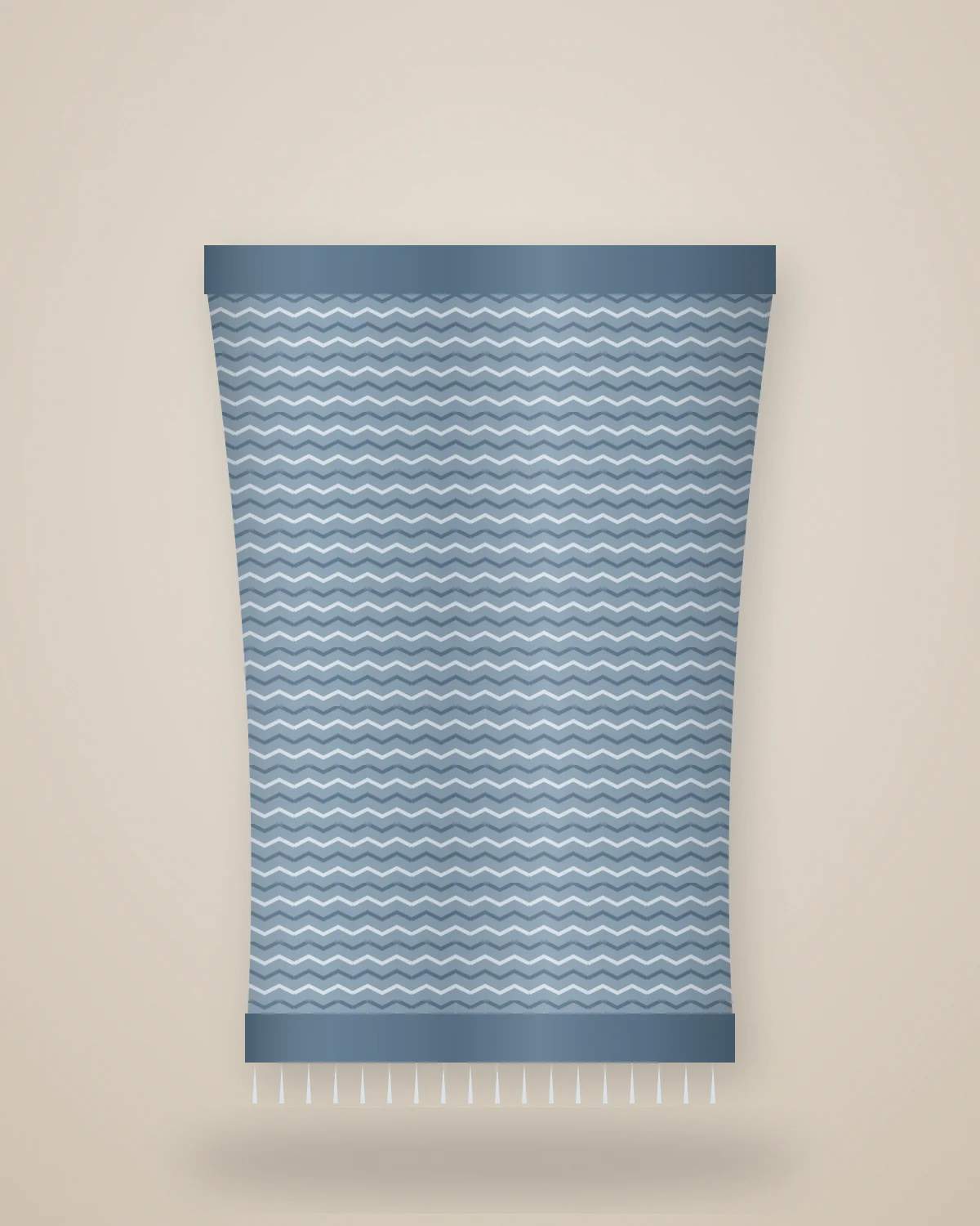 Dal Lake Blue Stole: Soft wool-silk stole in lake blue