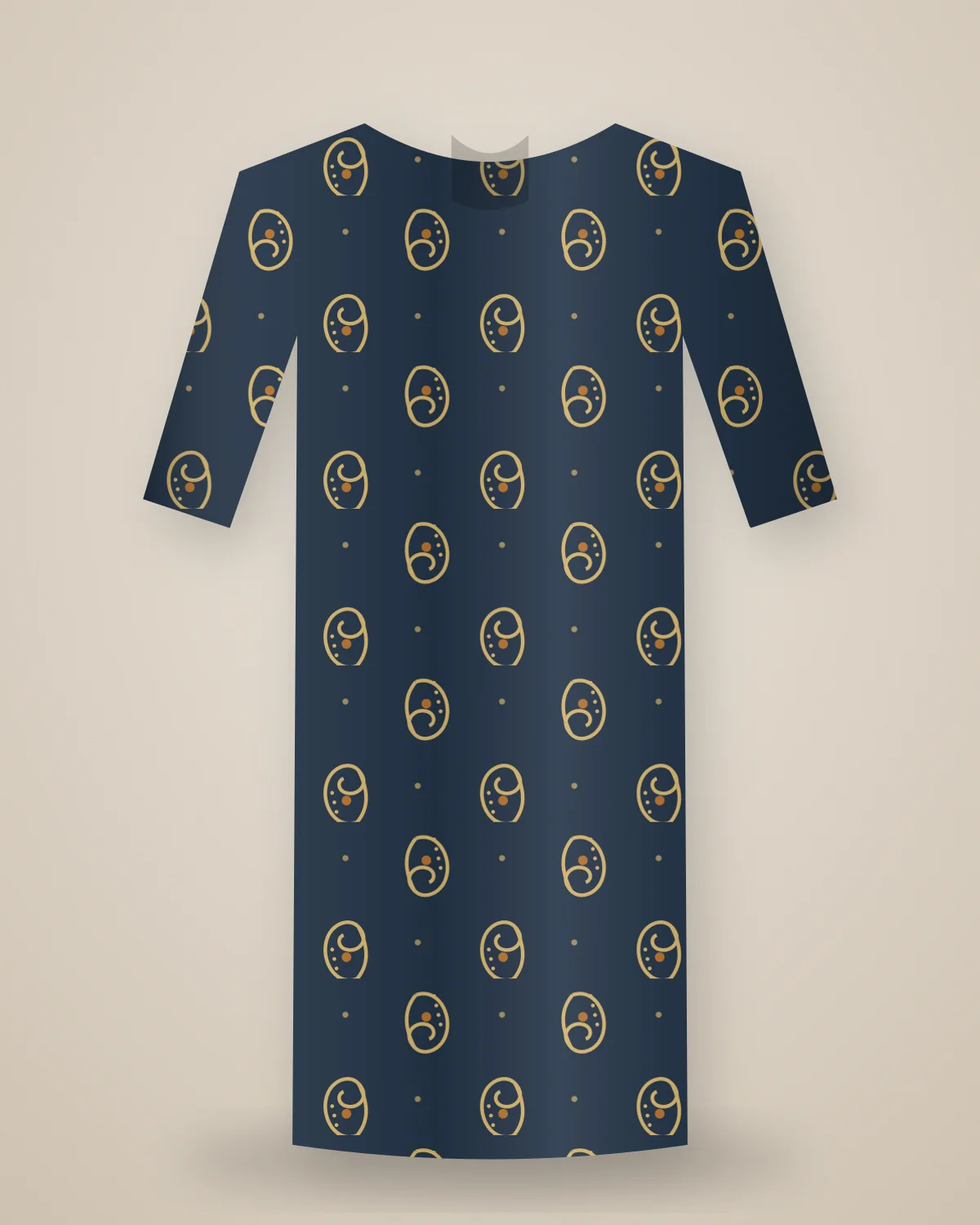Paisley Aari Kurta, closer view