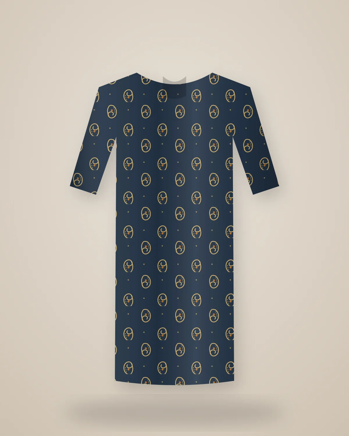Paisley Aari Kurta: Cotton-silk kurta with an aari paisley panel