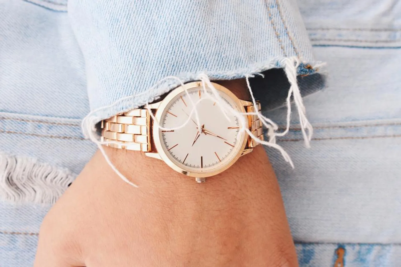 Rose Gold Link Bracelet Watch