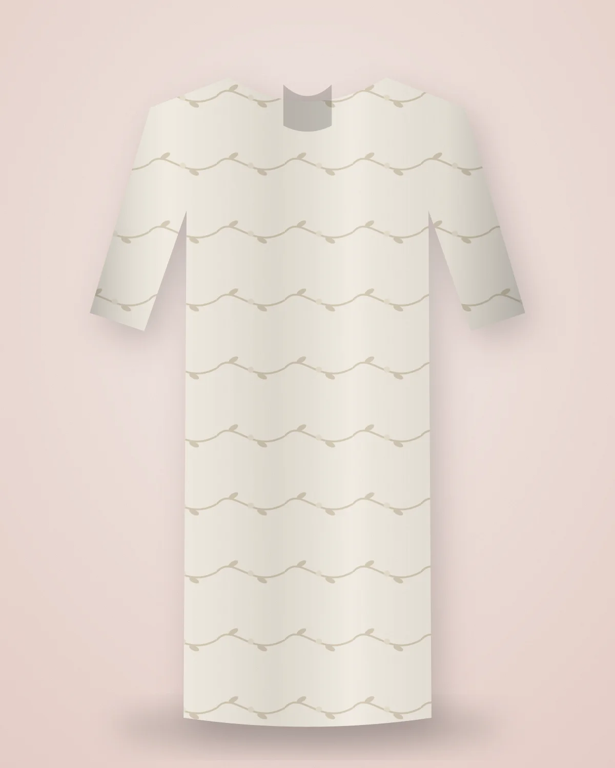 Ivory Chikan Kurta, closer view