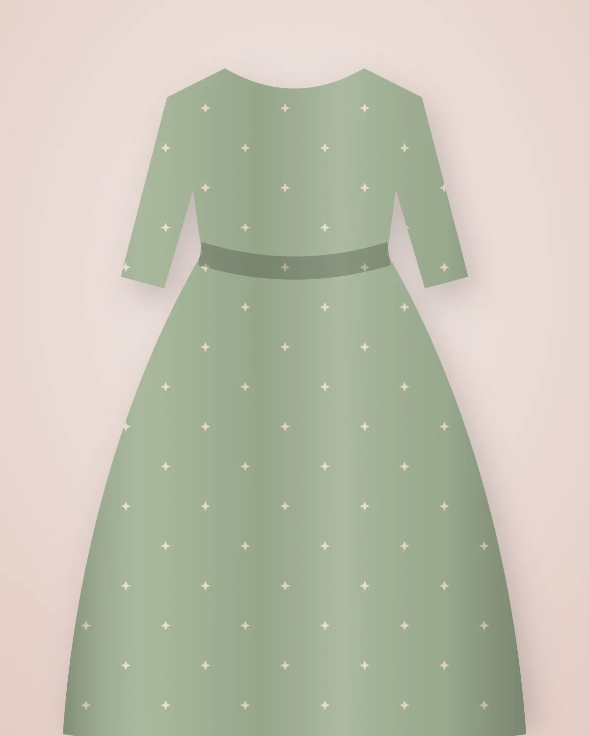 Sage Anarkali Suit Set, closer view