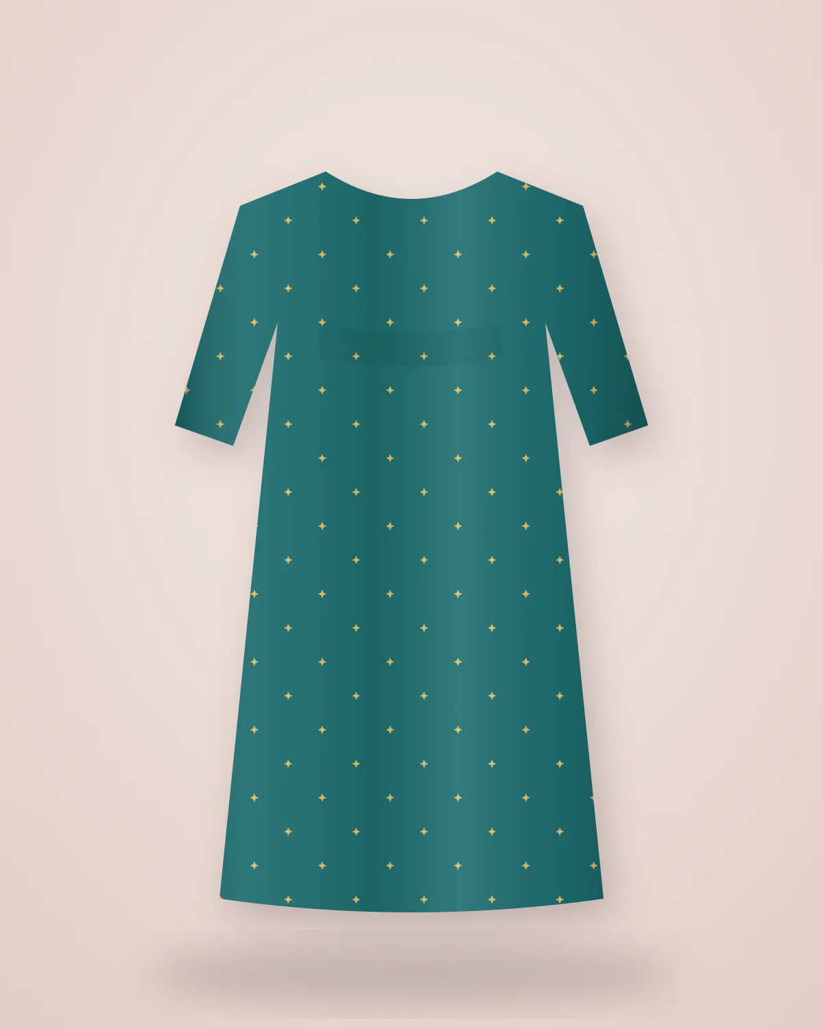 Teal Gota Kurta: Teal kurta with gota detail