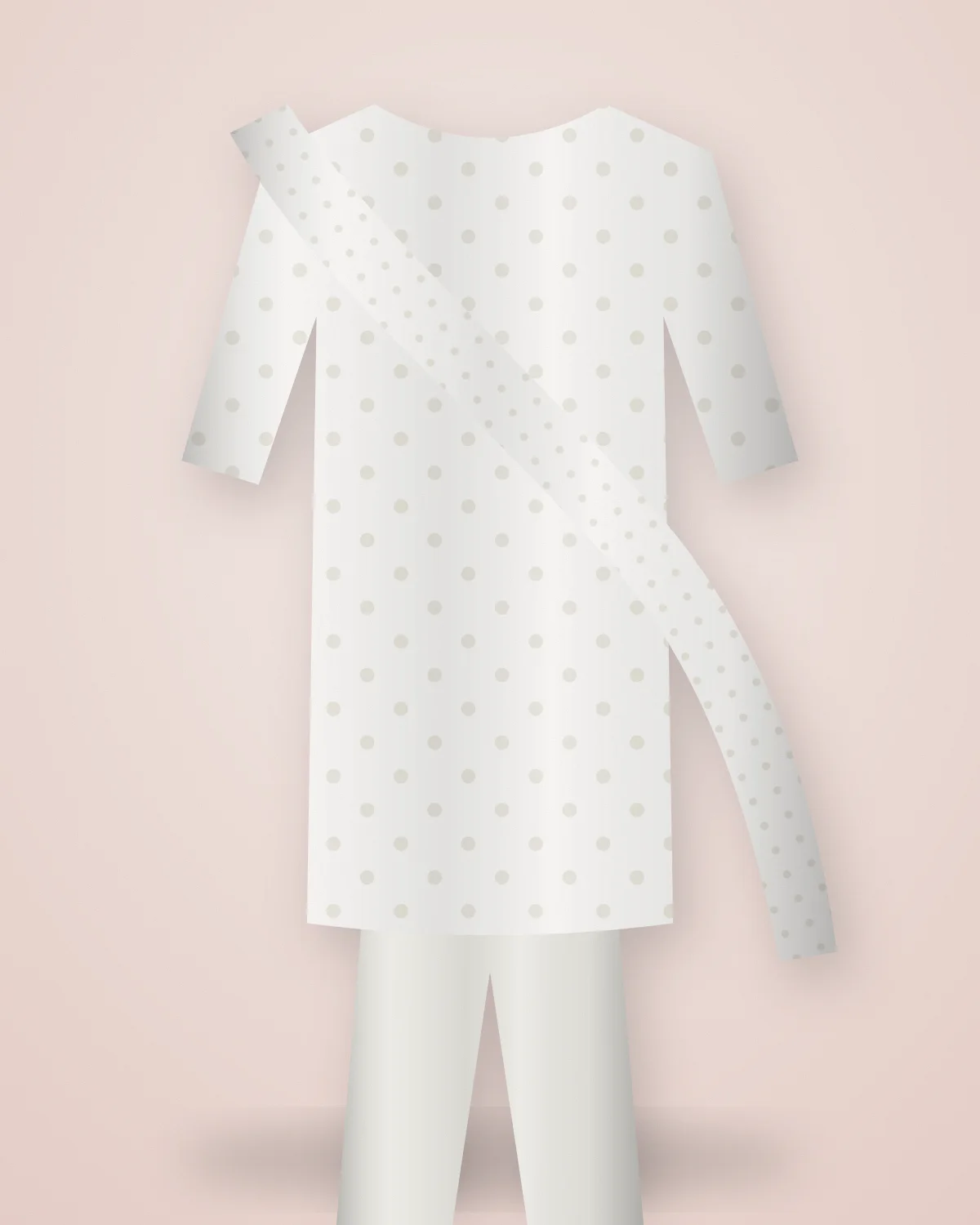 White Lace Kurta Set, closer view