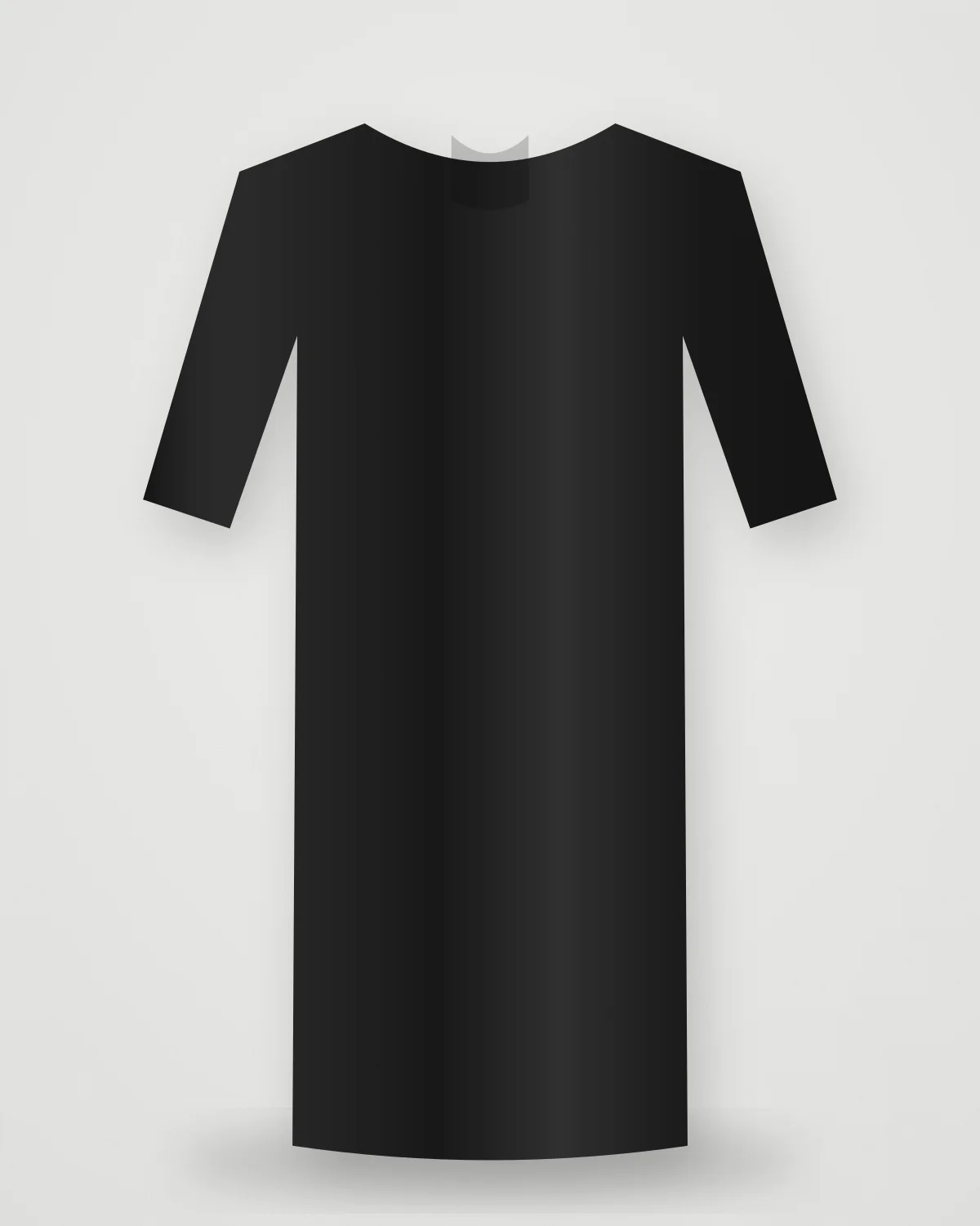 Kurta 01 — Black, closer view