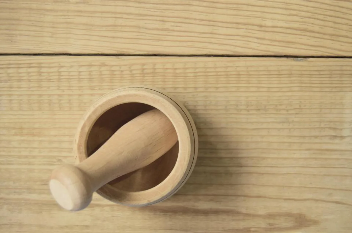 Wooden Mortar & Pestle (Kharal), another view