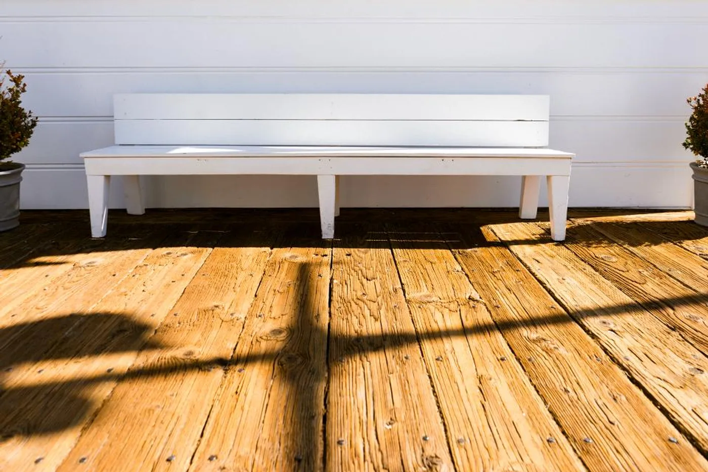 Aangan Painted Wooden Bench
