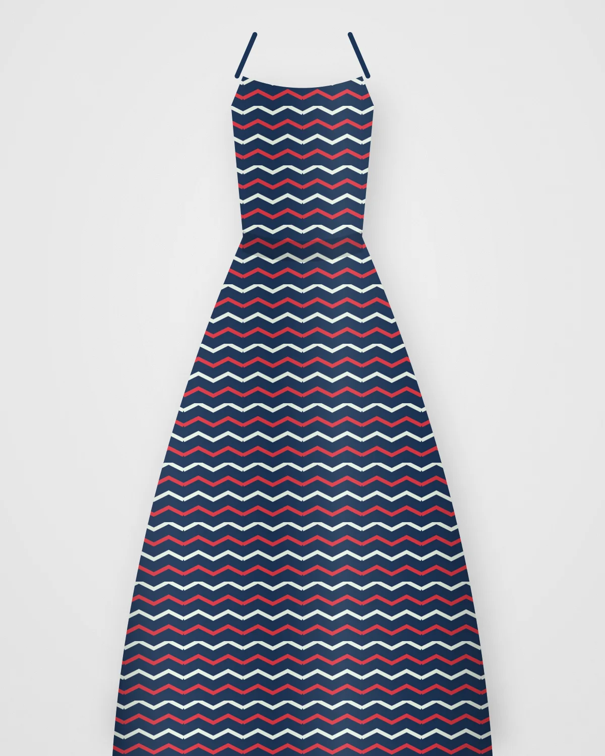 Navy Chevron Maxi, closer view