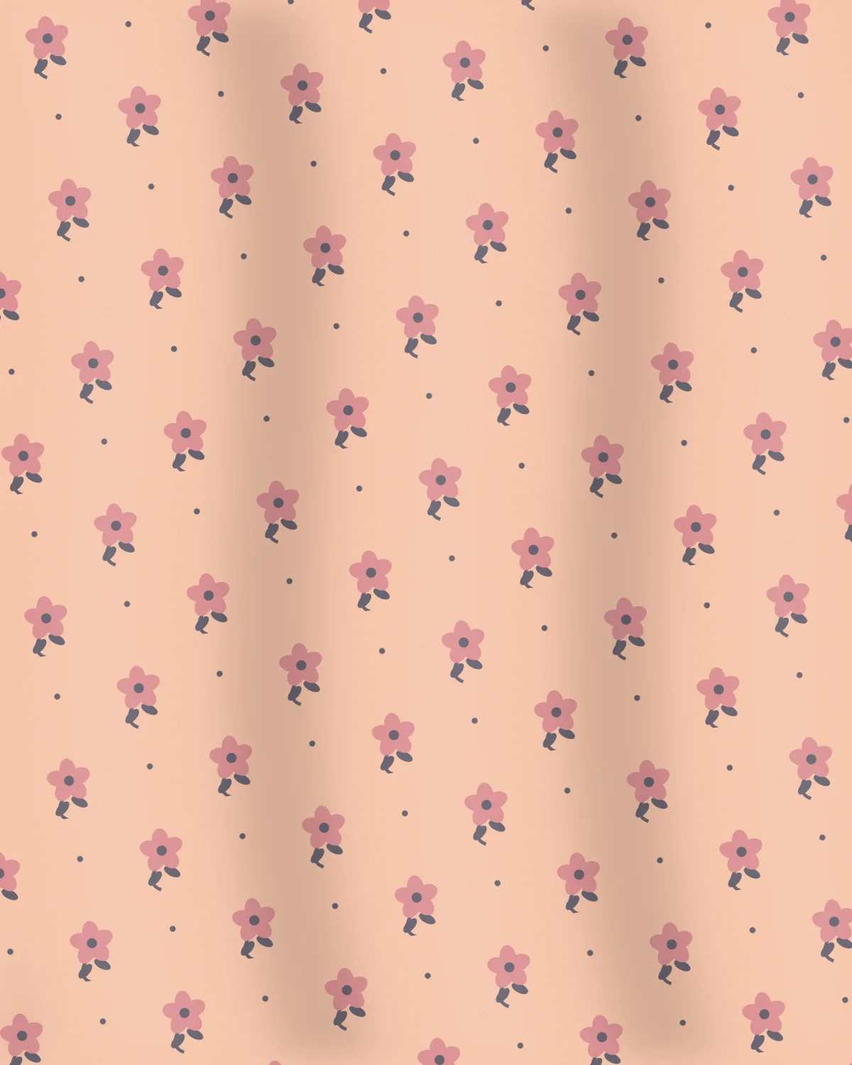 Fabric detail of the Peach Printed Palazzo Set