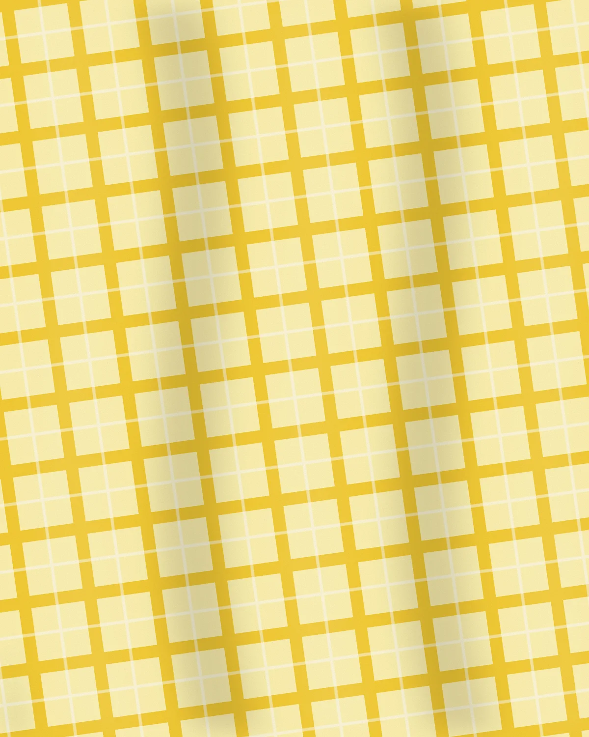 Fabric detail of the Yellow Checks Shirt Dress