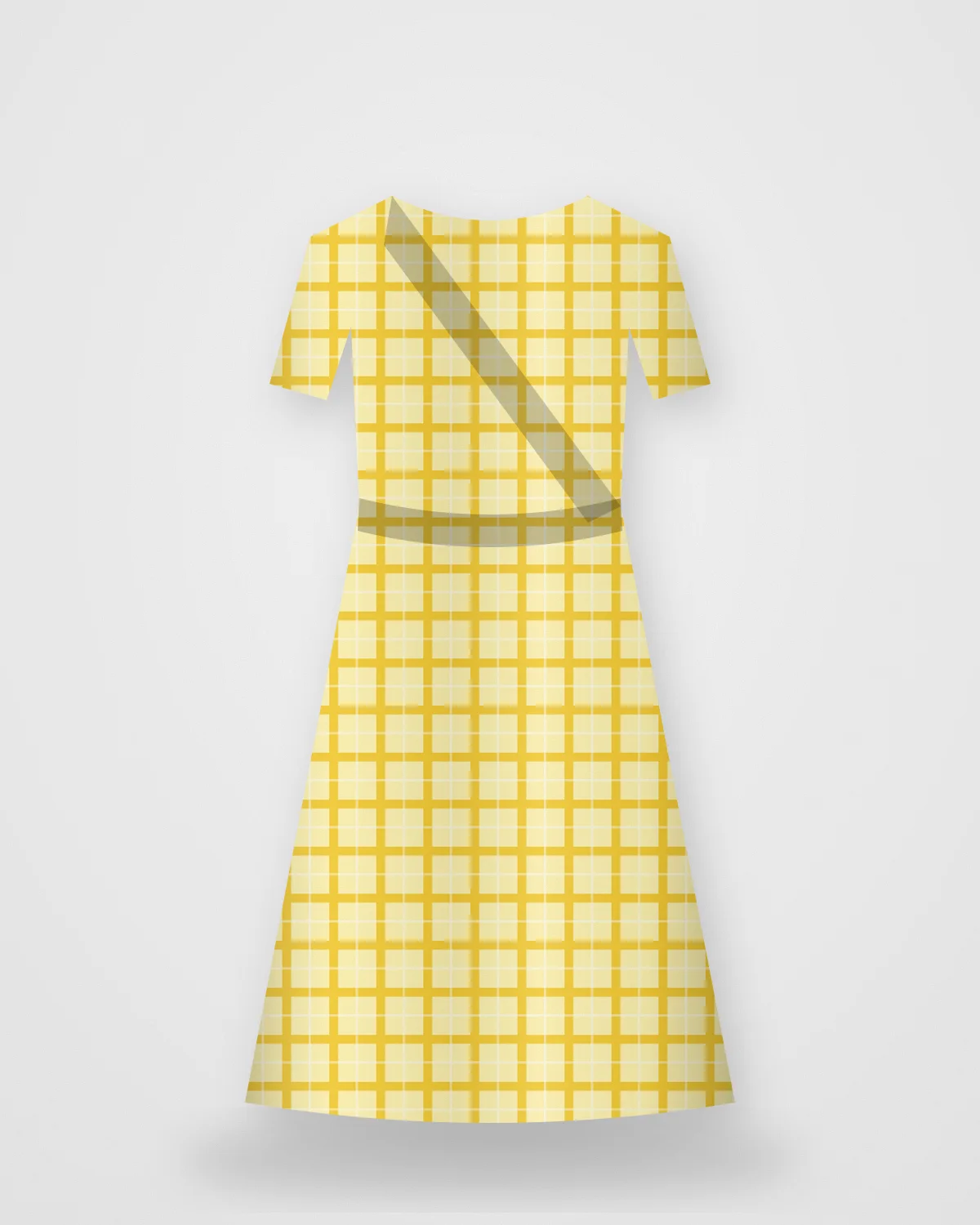 Yellow Checks Shirt Dress: Sunny checks, belted