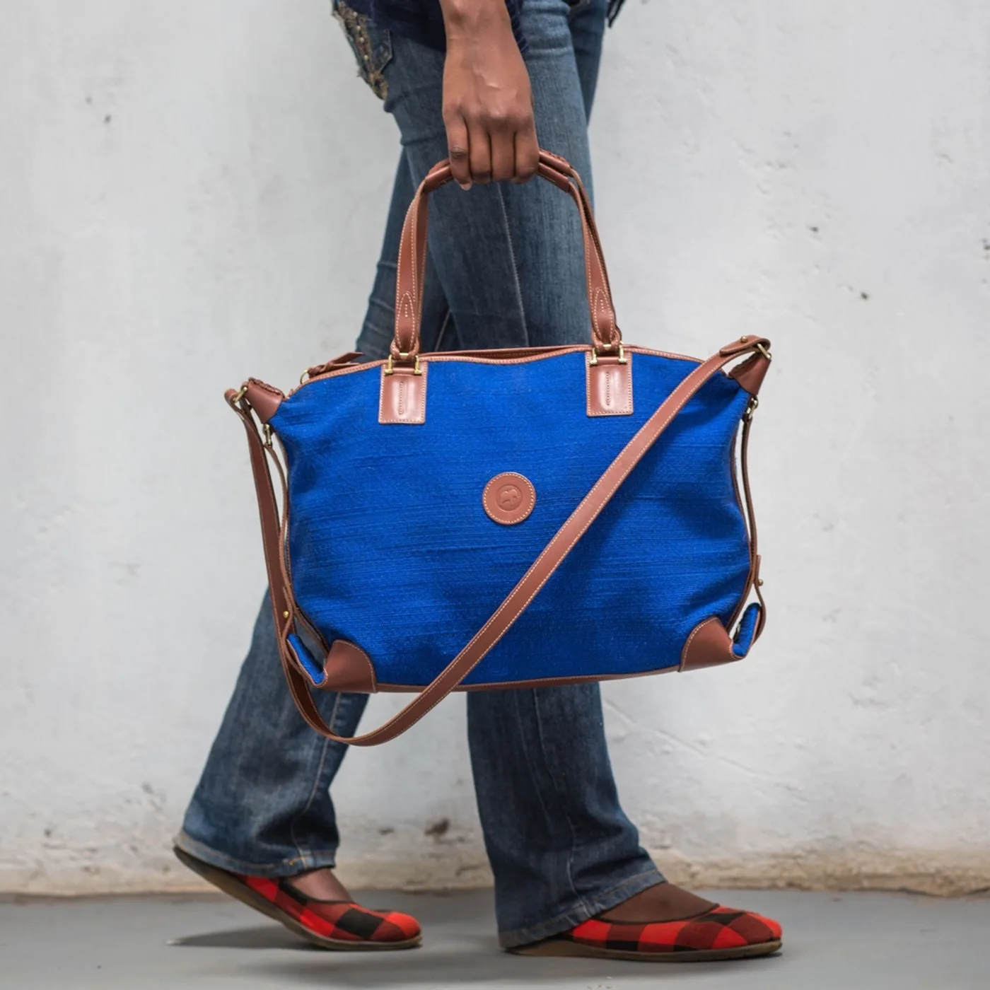 Cobalt Handwoven Weekender