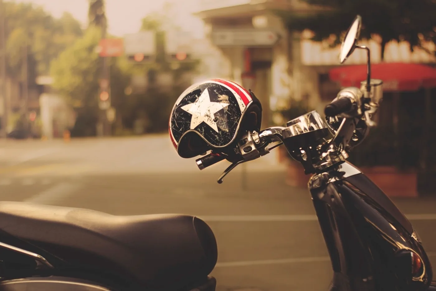 Open-Face Retro Riding Helmet