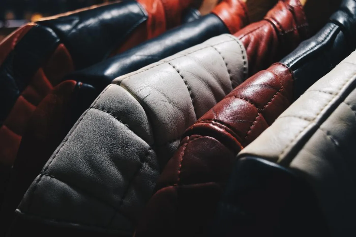 Padded Leather Riding Jacket