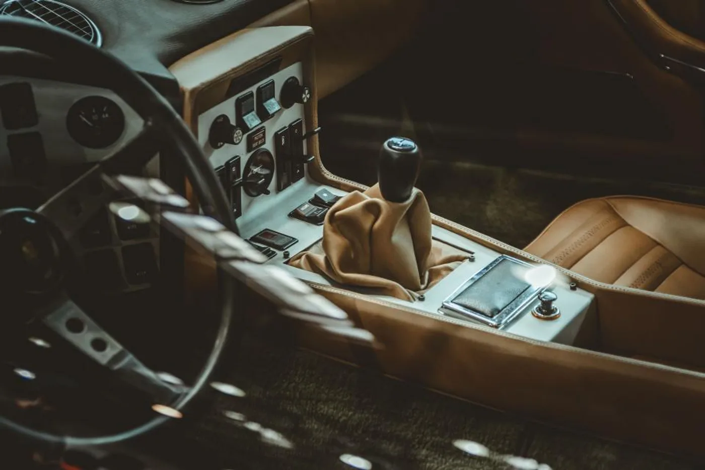 Tan Leather Gear Lever Boot