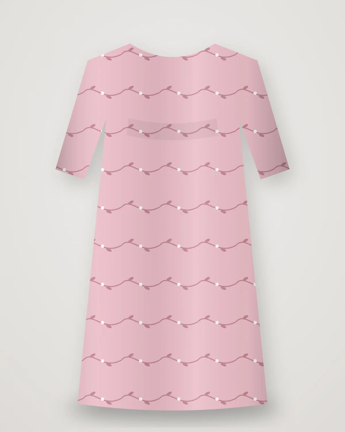 Blush Angrakha Kurta, closer view