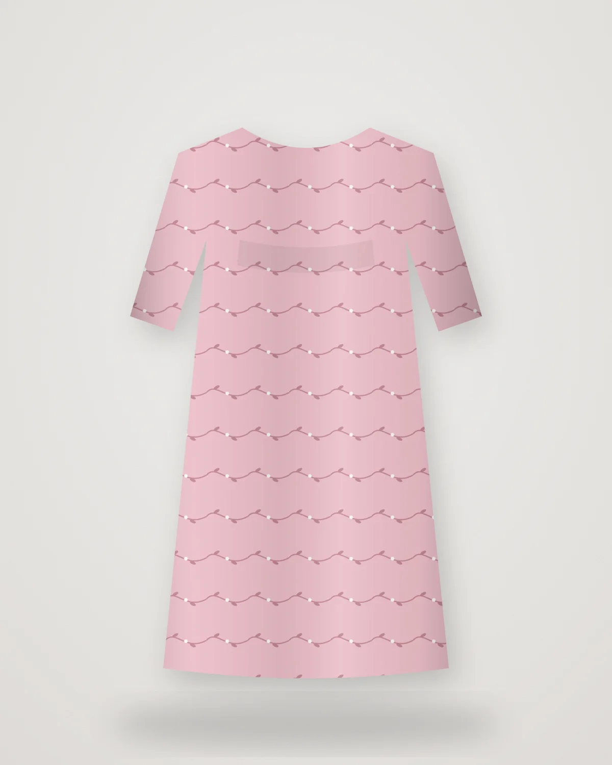 Blush Angrakha Kurta: Overlap angrakha front with tonal thread work