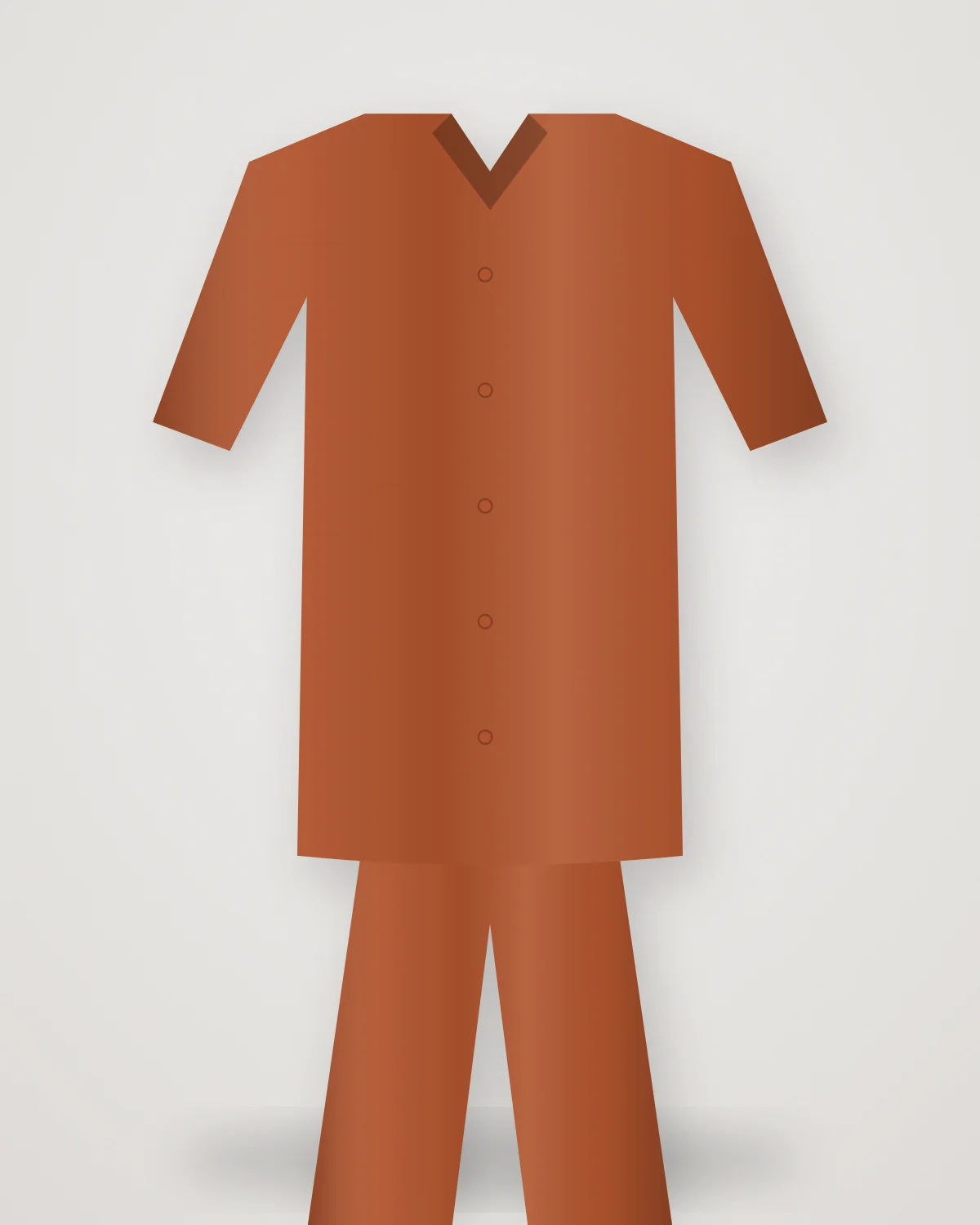 Rust Linen Co-ord, closer view