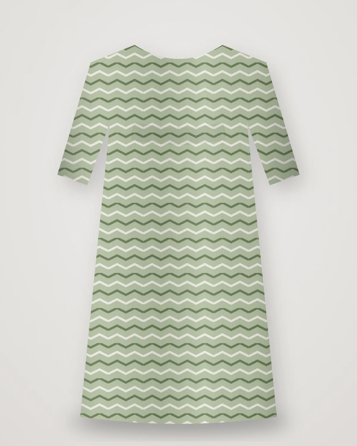 Sage Chevron A-line Kurta, closer view