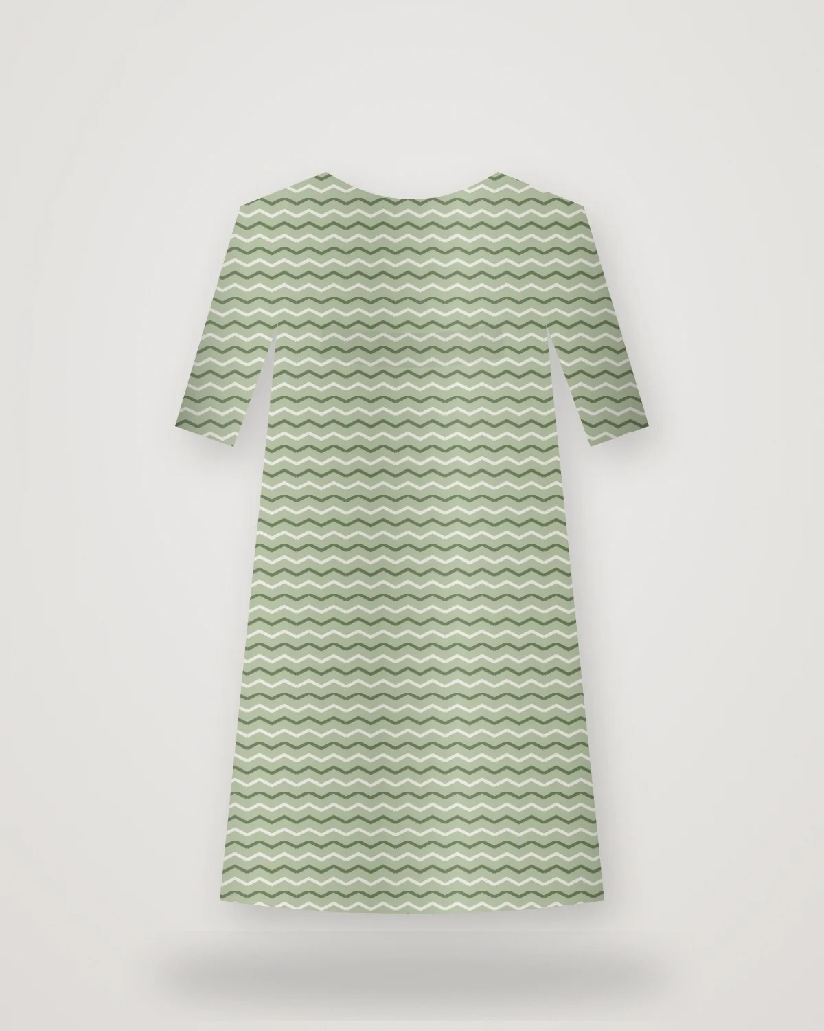 Sage Chevron A-line Kurta: Soft chevron print on sage
