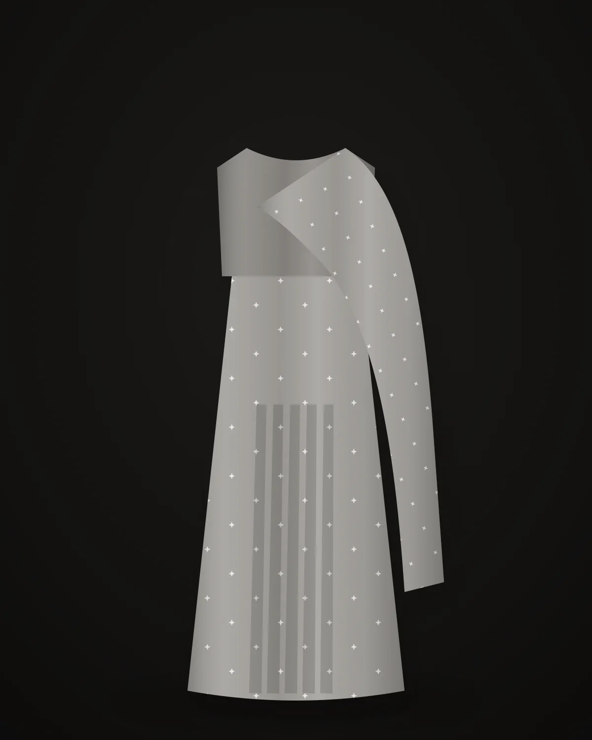 Jamdani Saree — Dove: Dove grey jamdani