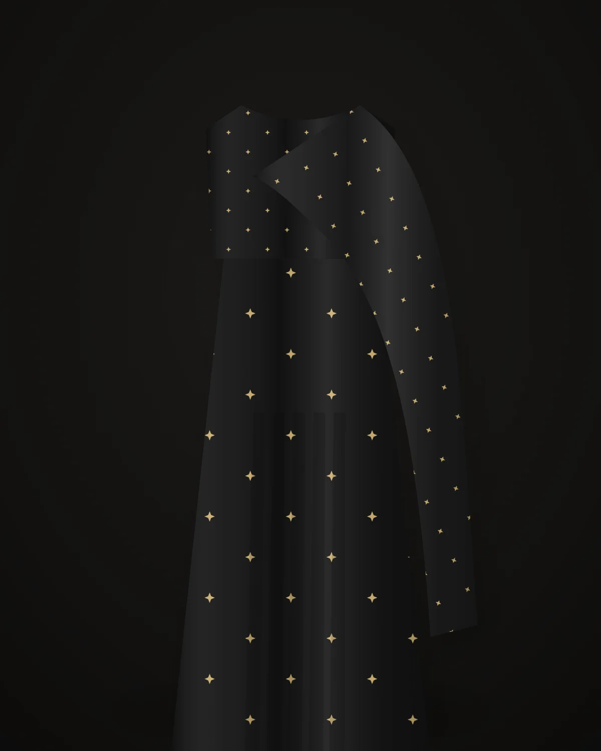 Kadhwa Banarasi Saree — Noir, closer view