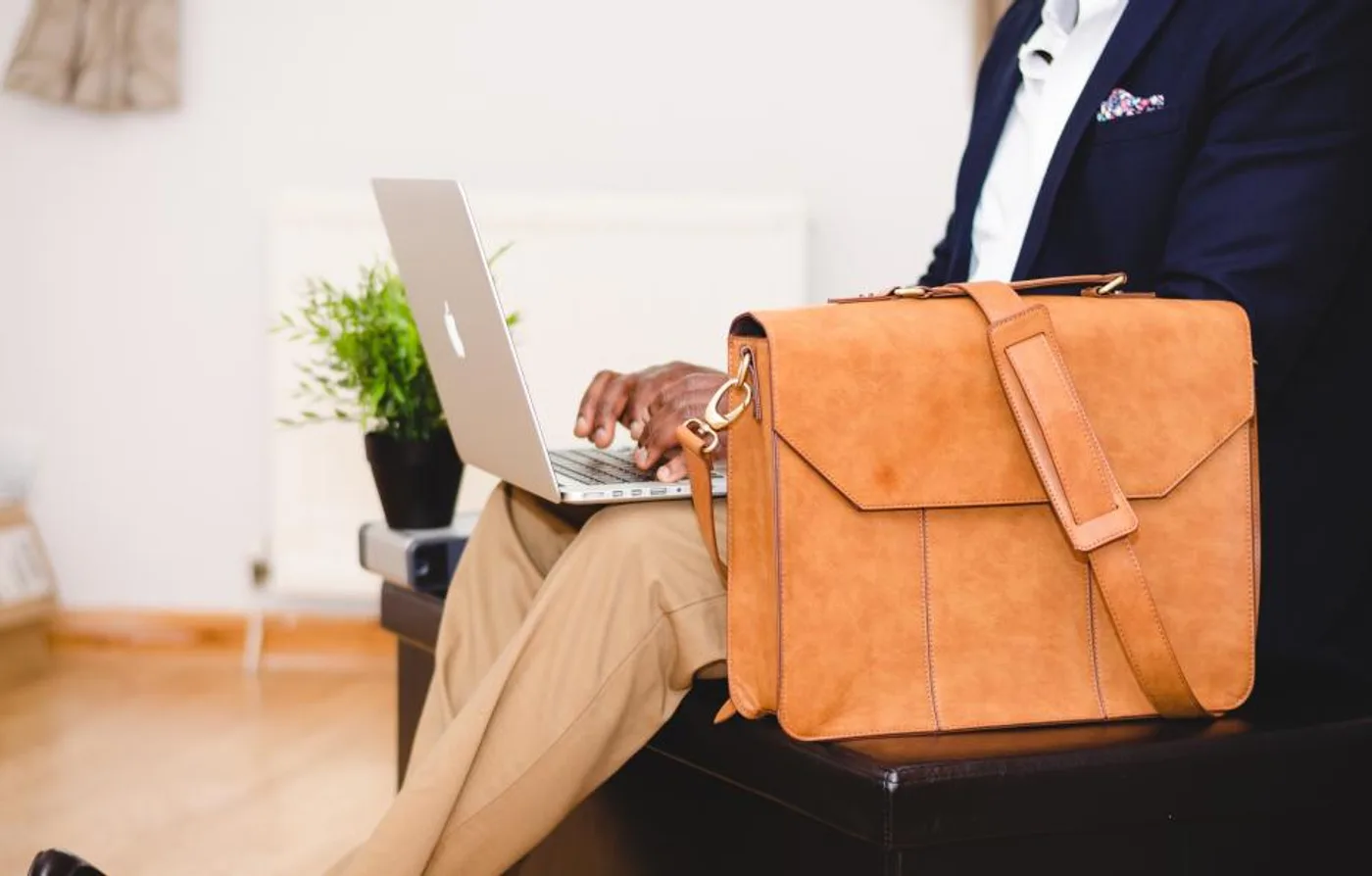 Tan Leather Messenger Bag