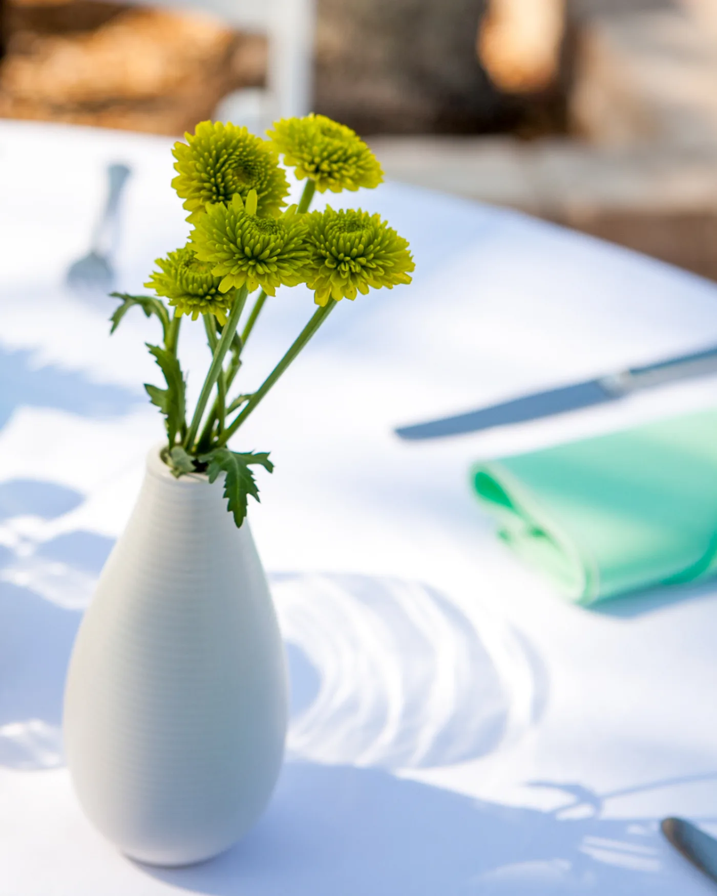 White Ceramic Bud Vase