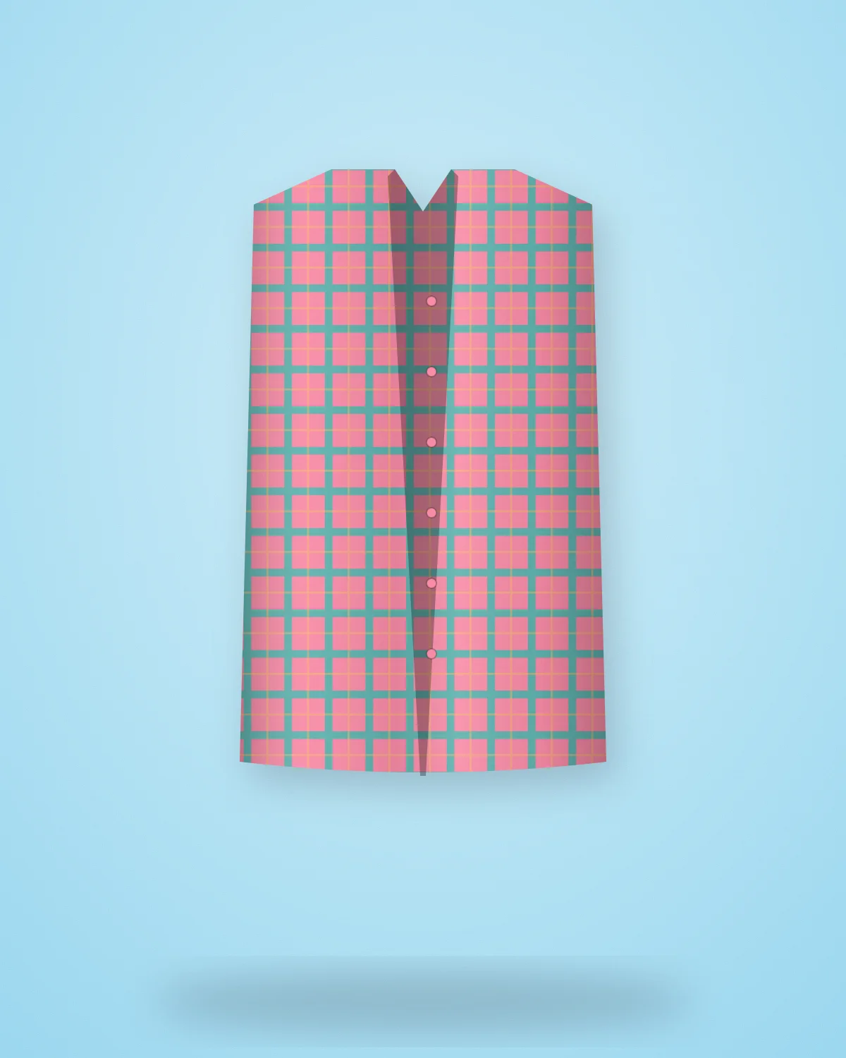 Checkmate Resort Shirt: Loud checks, camp collar