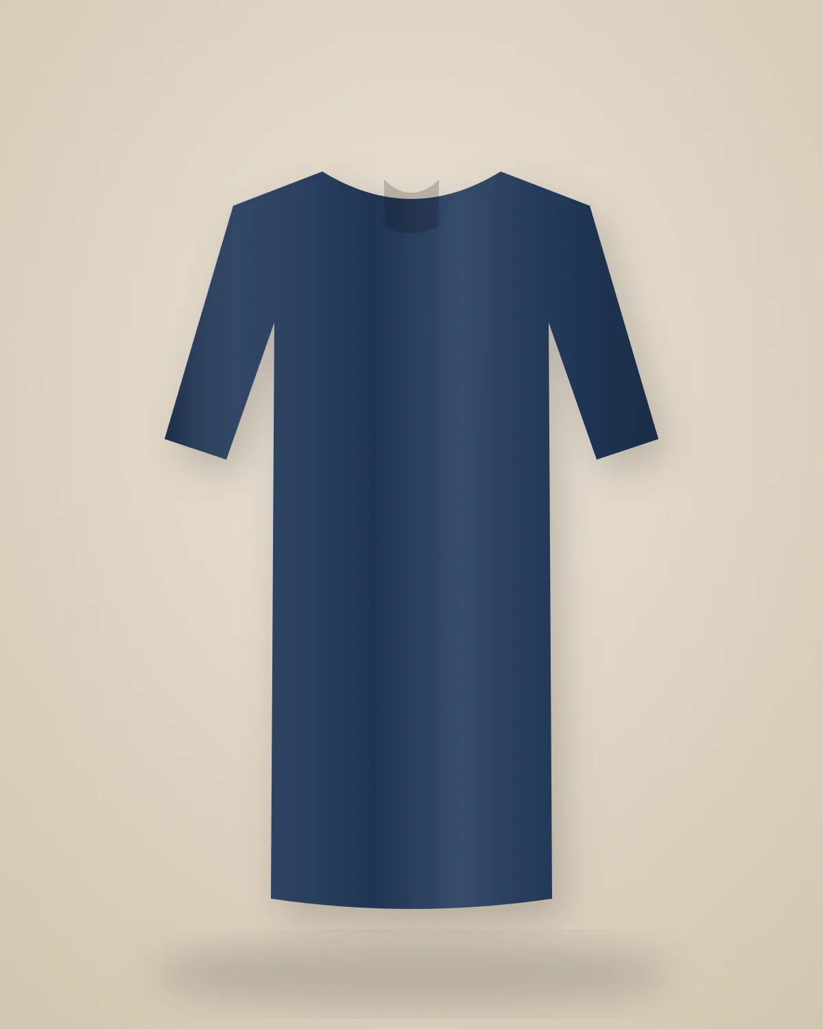 Deep Indigo Kurta: Vat-dyed indigo handloom kurta