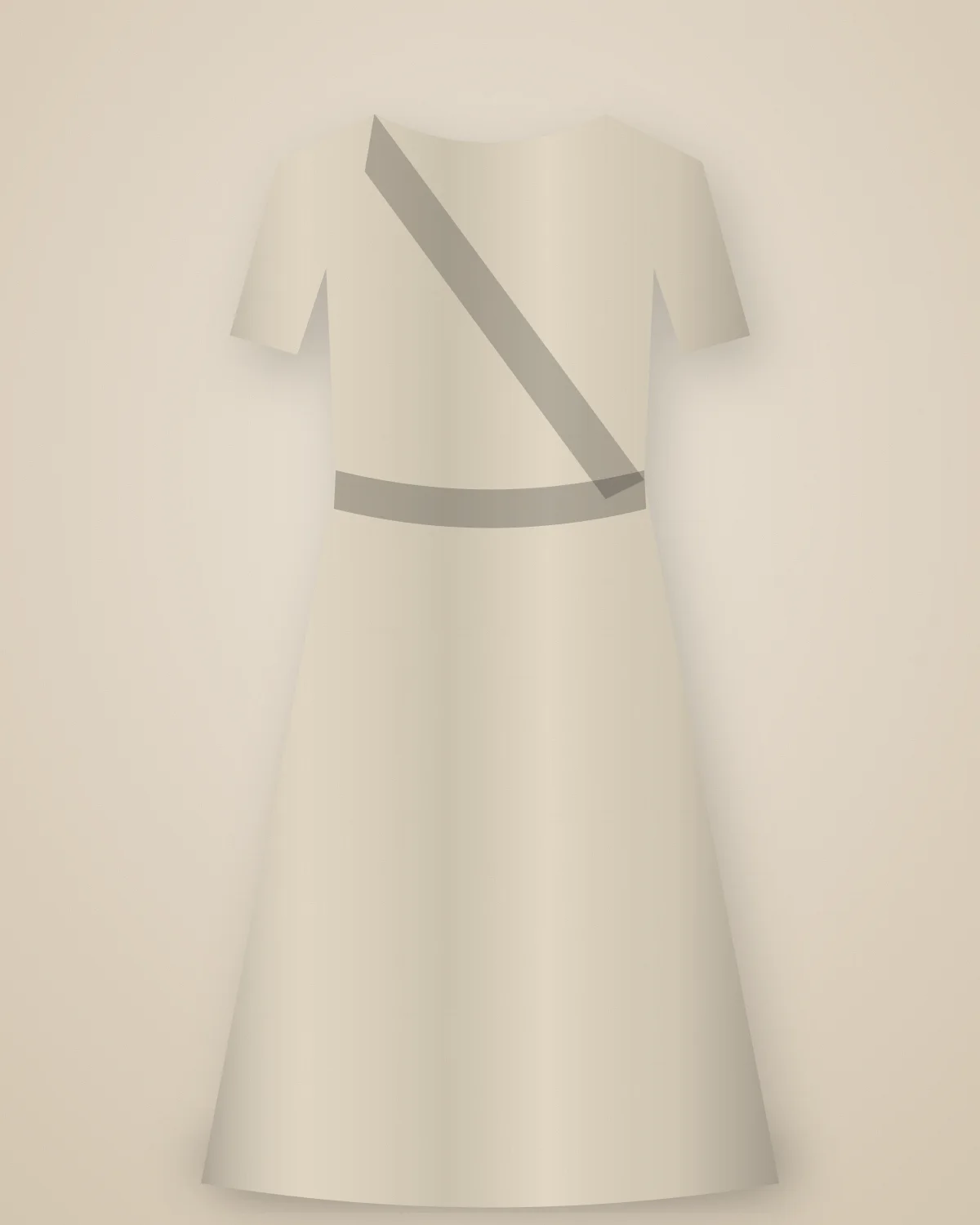 Ecru Linen Wrap Dress, closer view