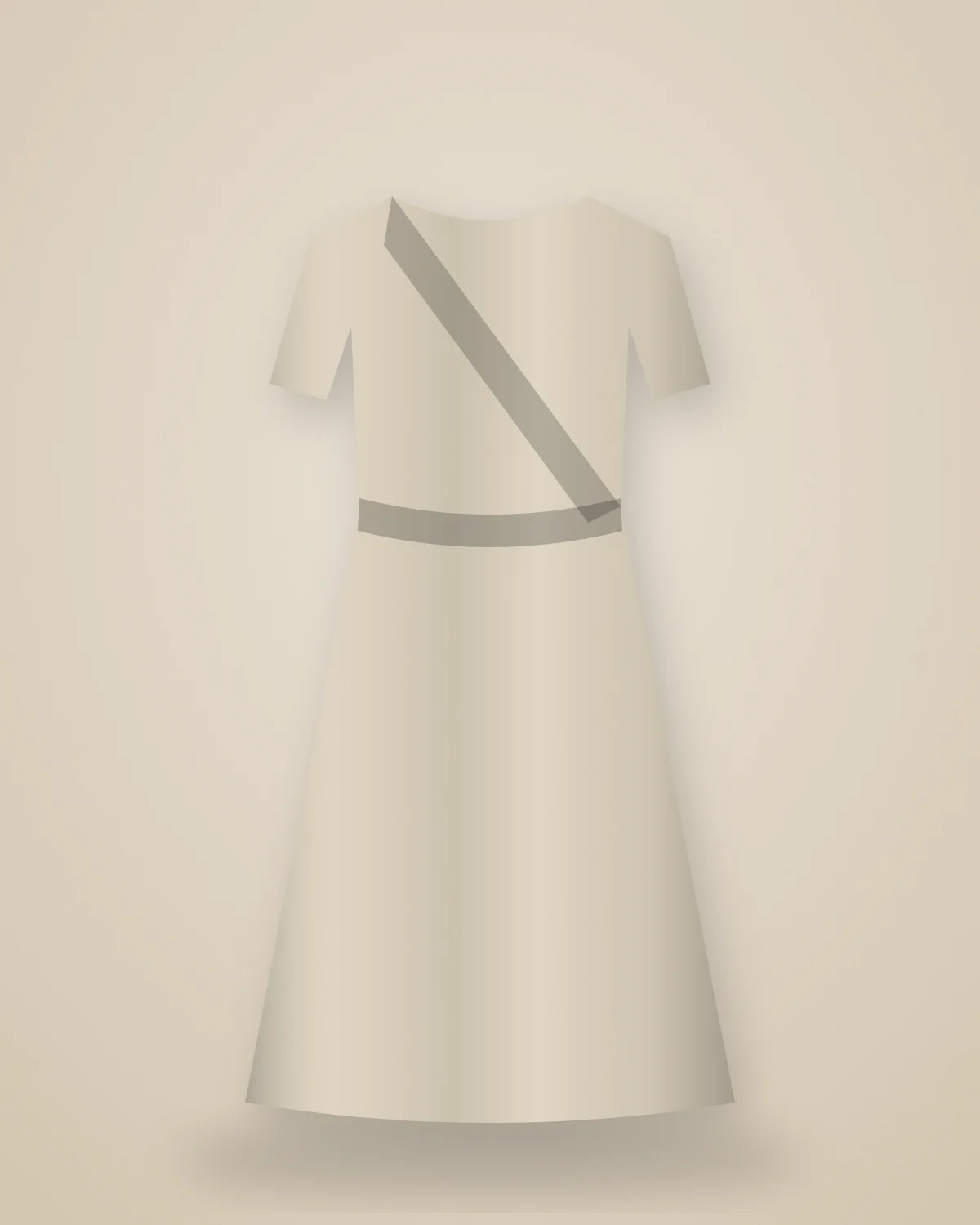 Ecru Linen Wrap Dress: Undyed linen wrap dress