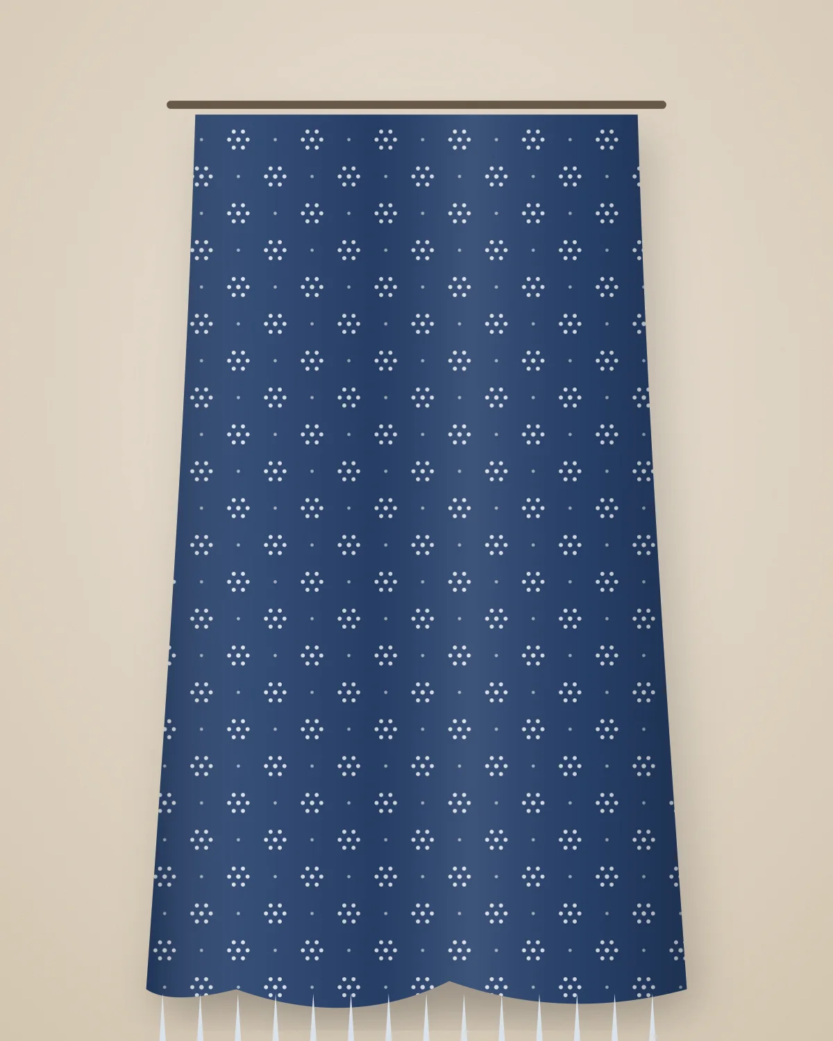 Indigo Shibori Stole, closer view