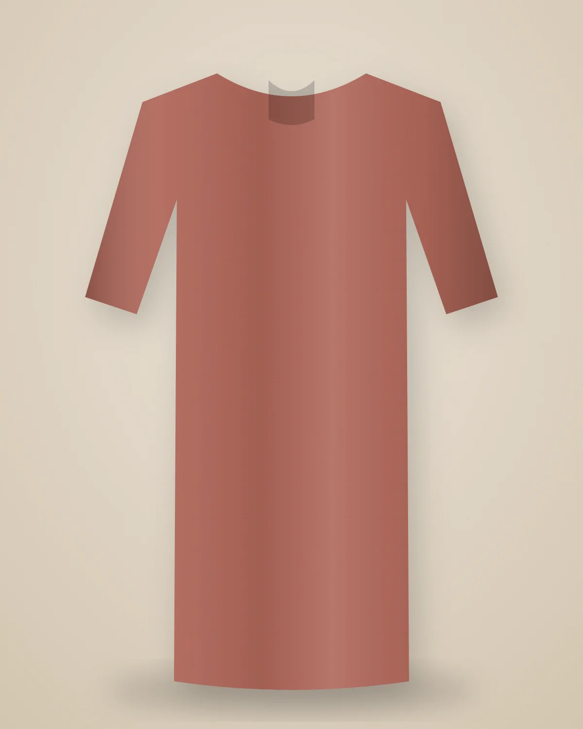 Madder Rose Handloom Kurta, closer view