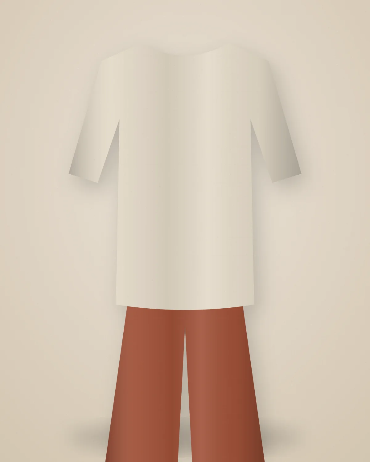 Rust Kala Cotton Pants, closer view