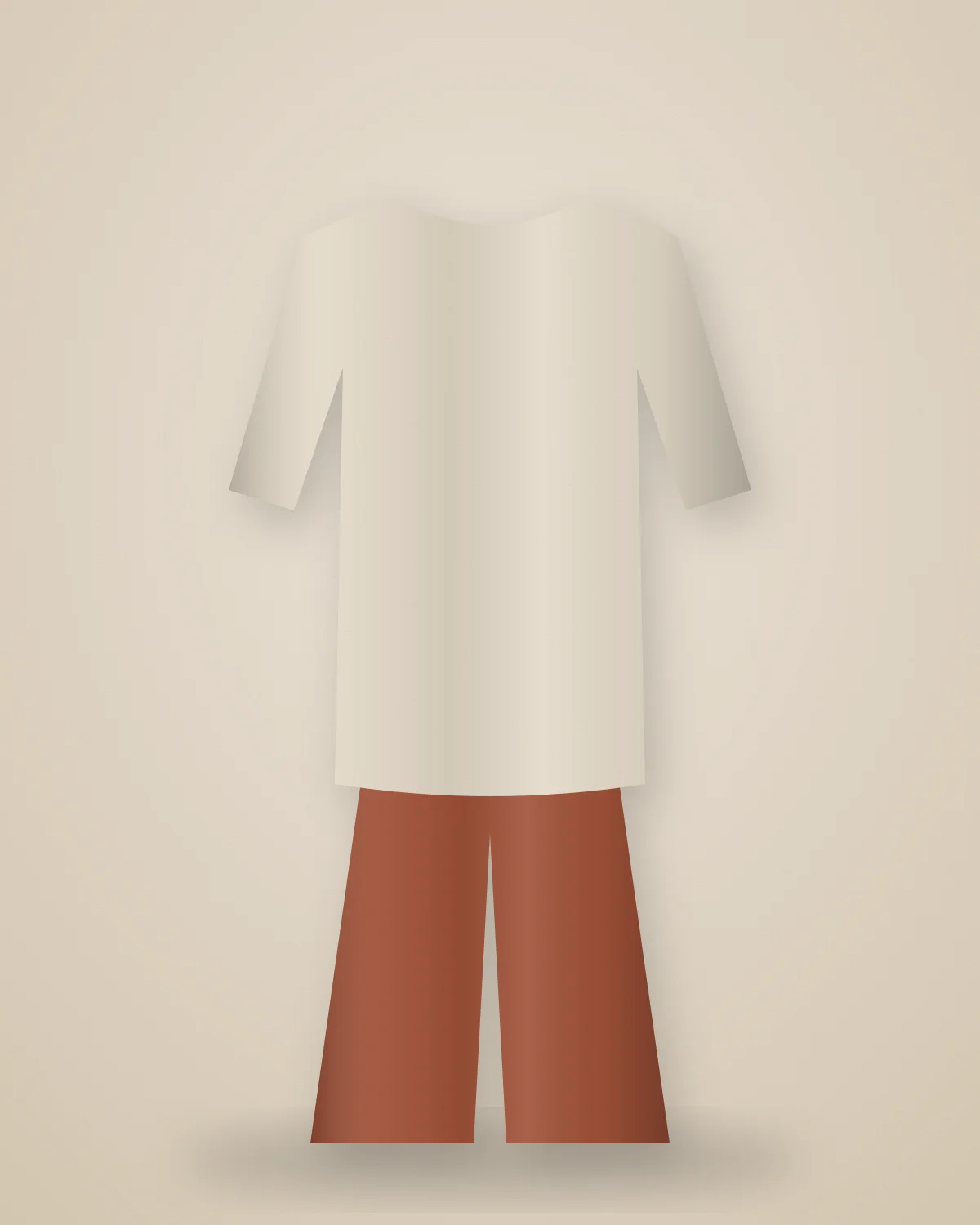 Rust Kala Cotton Pants: Rain-fed kala cotton pants in rust
