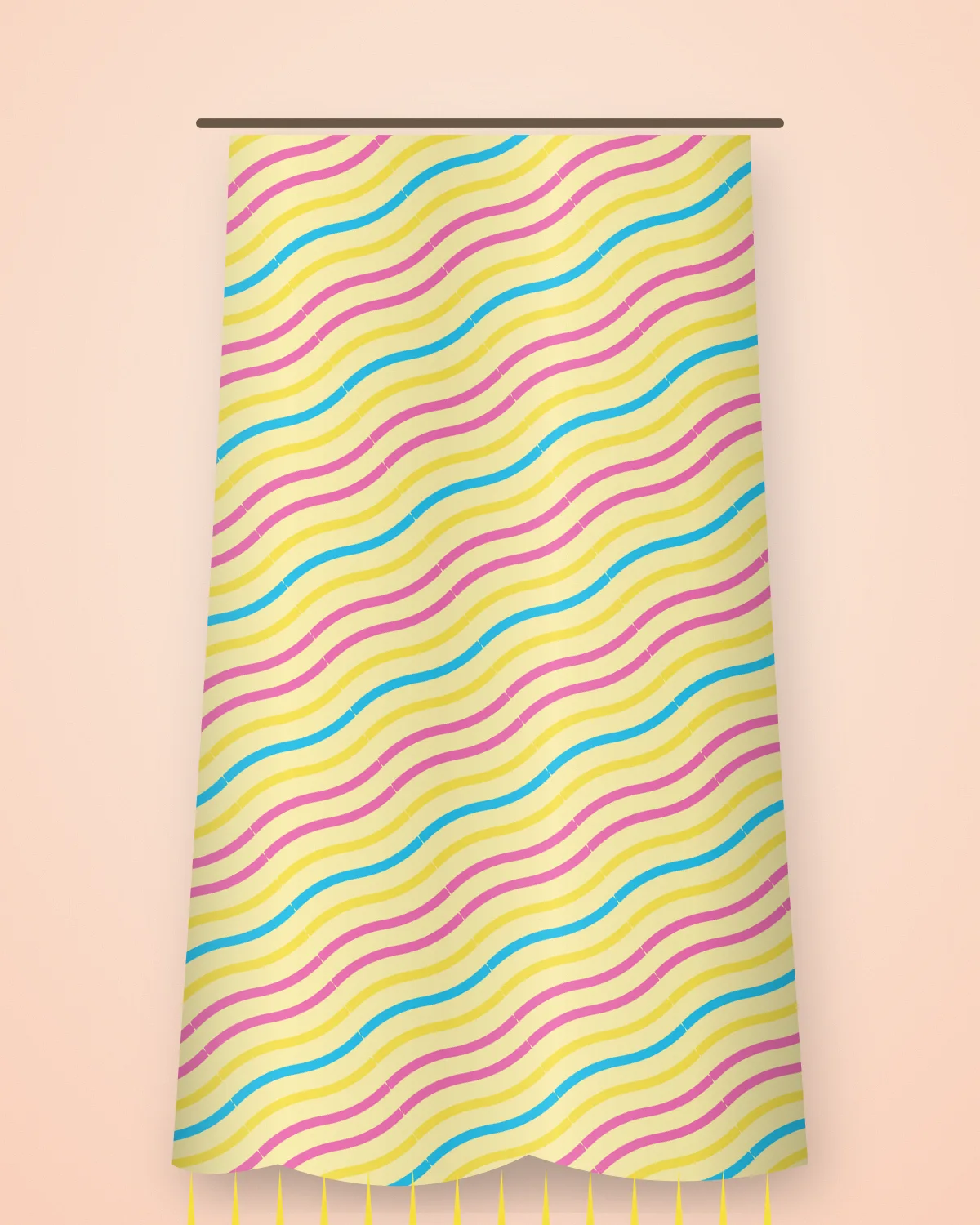Lemon Leheriya Dupatta, closer view