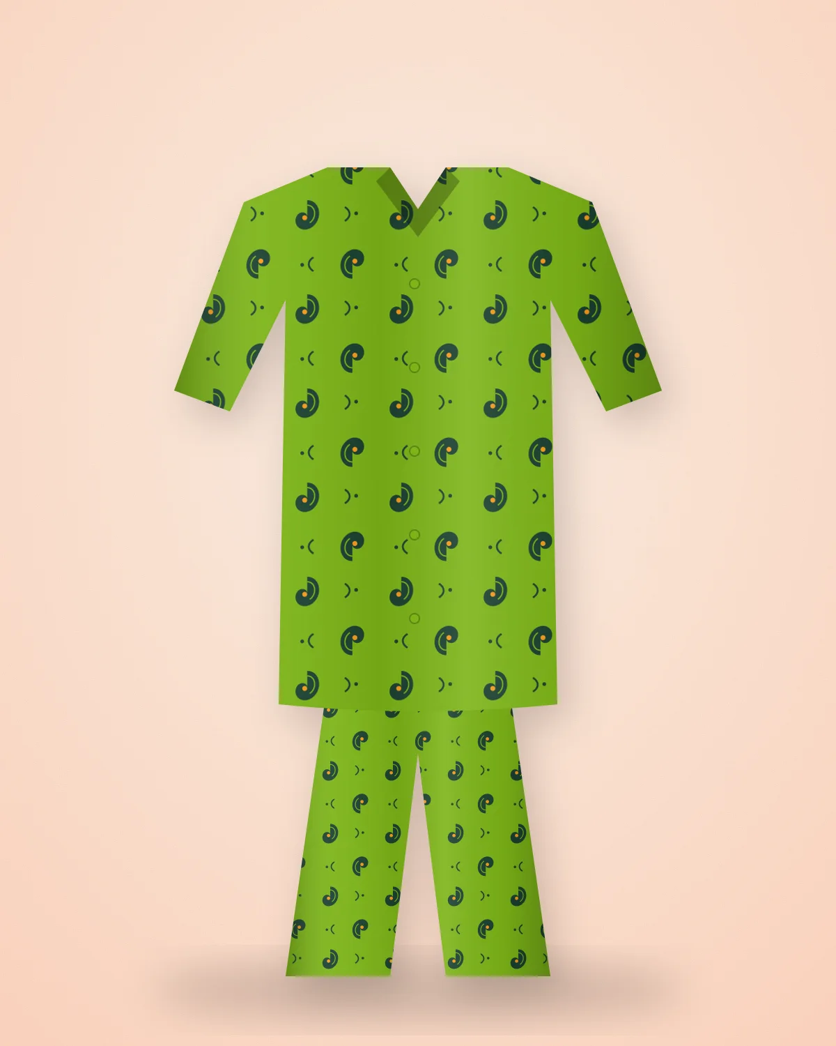 Parrot Green Co-ord Set: Relaxed shirt and pant in parrot green