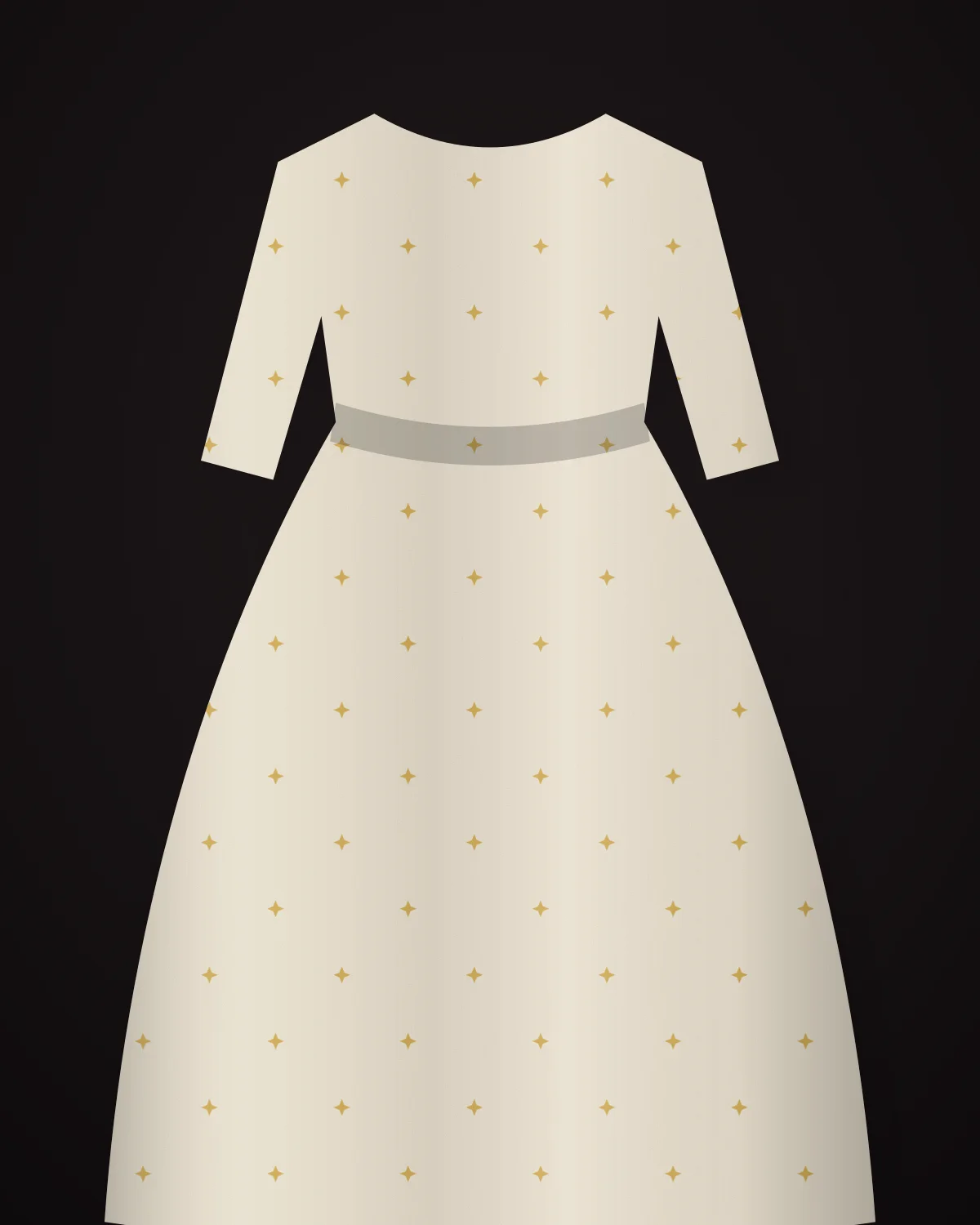 Ivory Gota Anarkali, closer view