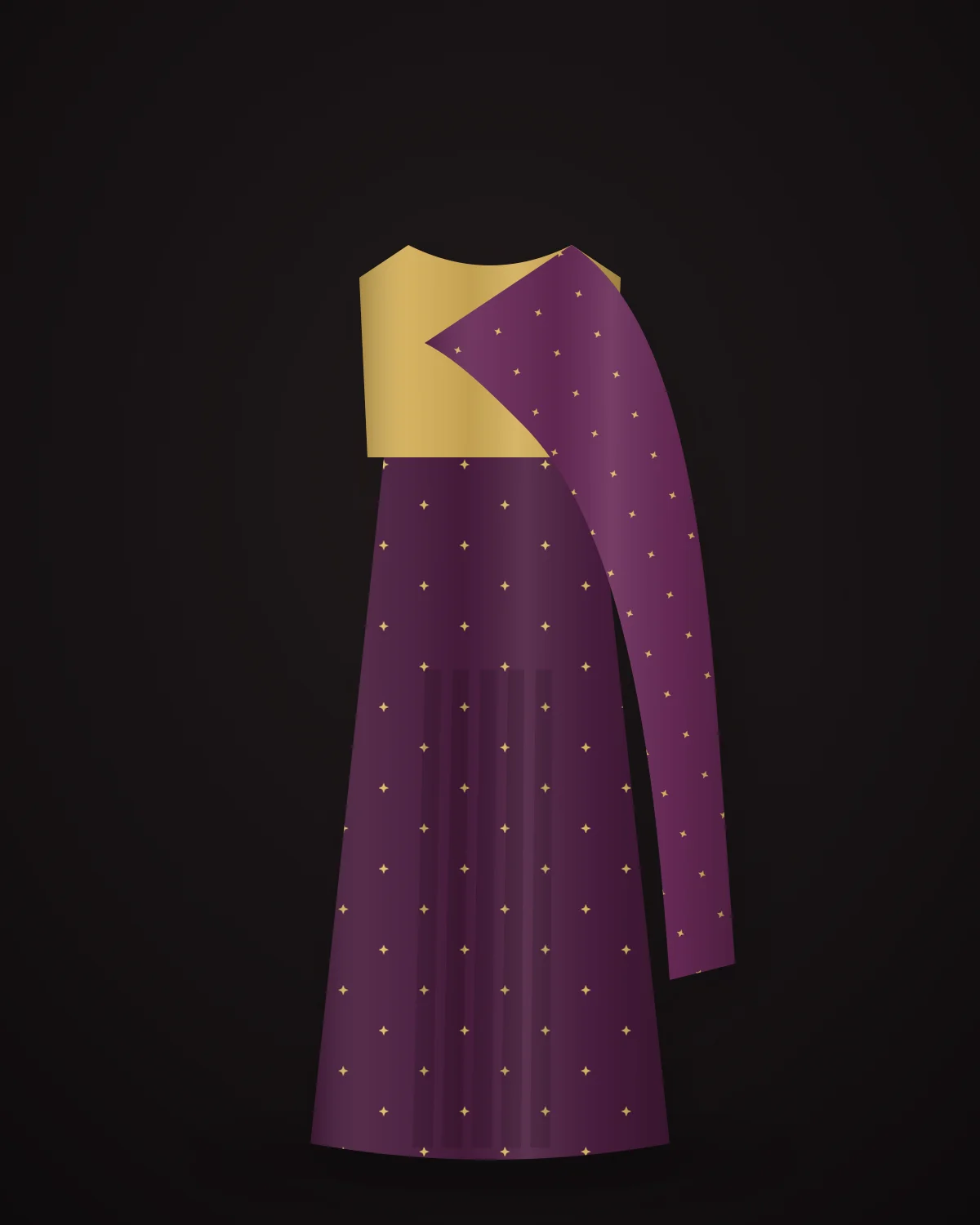 Kanjeevaram Zari Saree: Temple-border silk in deep aubergine