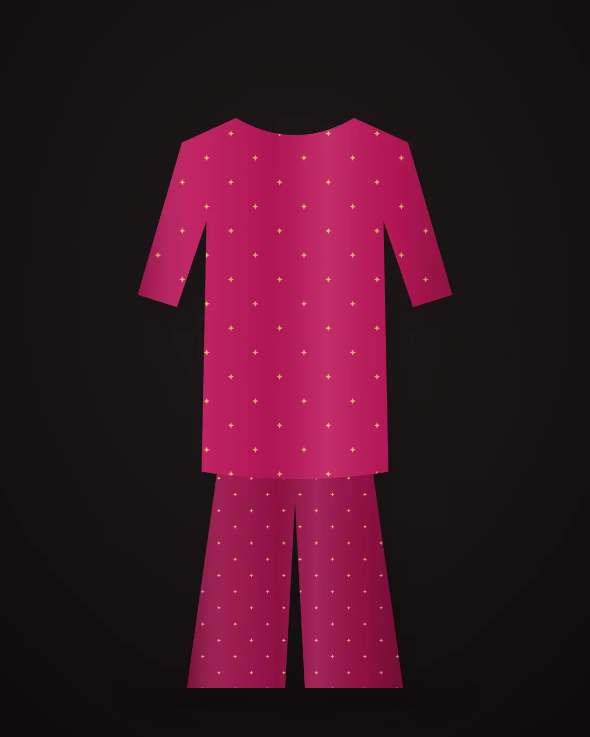 Rani Pink Sharara Set: Rani pink kurti with sharara