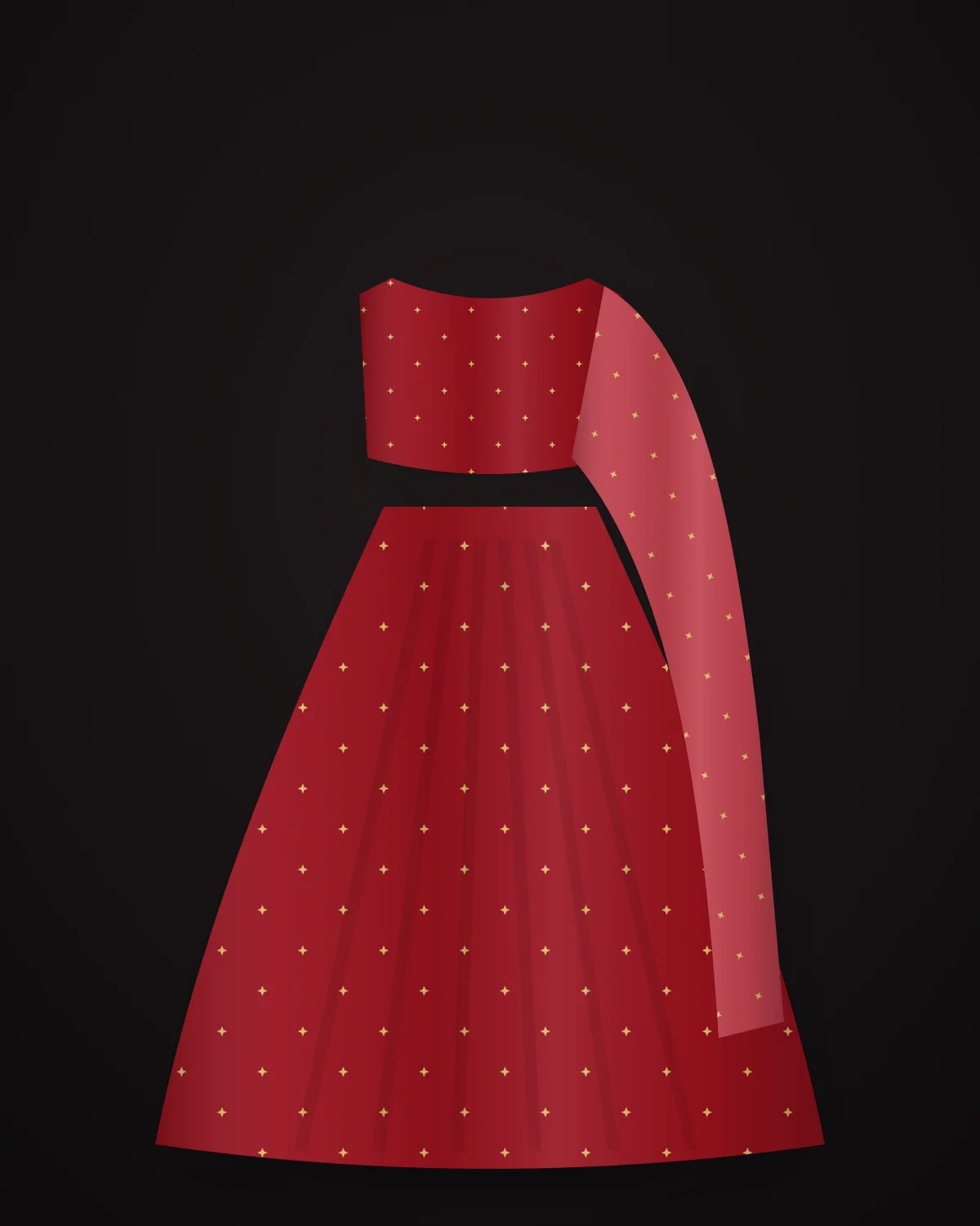 Sindoor Zardozi Bridal Lehenga: Sindoor red raw silk with zardozi